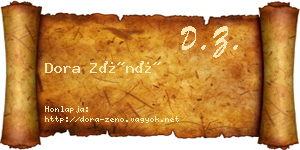 Dora Zénó névjegykártya